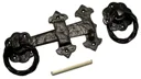 Blooma Black Antique effect Iron Ring gate latch, (L)152mm