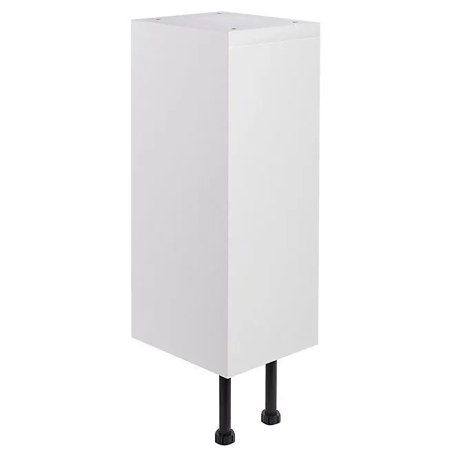 Cooke & Lewis Marletti Gloss White Style: Curved Single door Base Cabinet (W)160mm (H)852mm