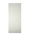 Geom 4 panel Primed White LH & RH External Front Door, (H)1981mm (W)838mm