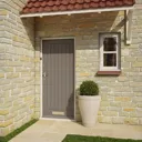 Geom Cottage White LH & RH External Front door, (H)1981mm (W)762mm