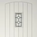 Geom Diamond bevel Glazed Cottage Primed White LH & RH External Front Door, (H)1981mm (W)762mm