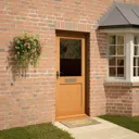 Glazed White oak veneer LH & RH External Back Door, (H)1981mm (W)762mm
