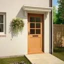 Geom Clear Glazed White oak veneer LH & RH External Back door, (H)1981mm (W)762mm