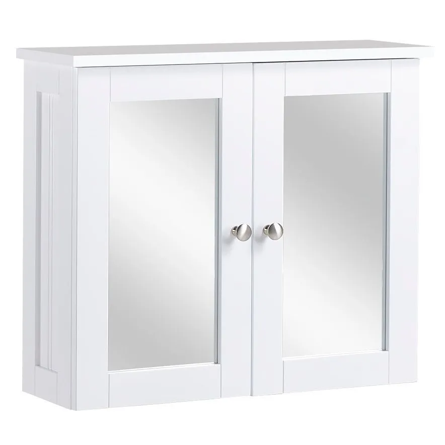 Nicolina White Double door Mirrored Cabinet (W)290mm (D)500mm