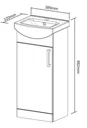 Ardenno Gloss White Cloakroom vanity unit & basin set (W)400mm (H)880mm
