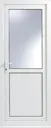 2 panel Glazed White uPVC LH External Back Door set, (H)2055mm (W)920mm