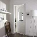 Easy fit Glazed Cottage Pre-painted White Adjustable Internal Door & frame set, (H)1988mm-1996mm (W)759mm-771mm