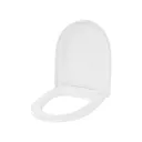Cooke & Lewis Angelica White Top fix Raised Soft close Toilet seat