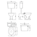 Cooke & Lewis Serina Traditional Toilet with Soft close seat