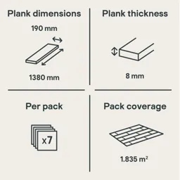 Quick-step Aquanto Grey Oak effect Laminate Flooring, 1.835m² Pack of 7