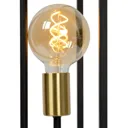 Ruben floor lamp, black, three-bulb