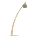 Stylish floor lamp Curf with a white lampshade