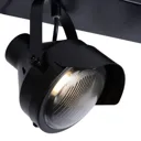 Cicleta ceiling spotlight, black, two-bulb