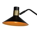 Pepijn floor lamp in black and gold, one-bulb