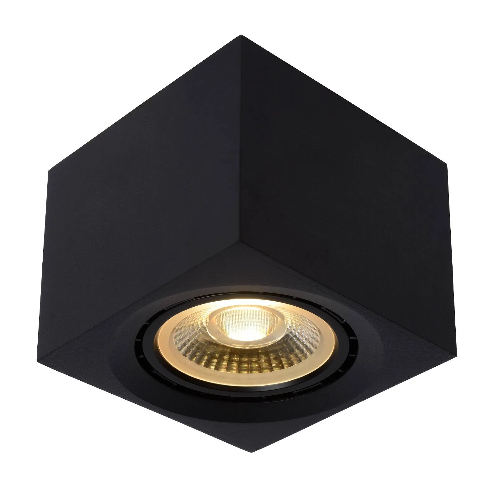 Fedler LED ceiling spotlight angular black