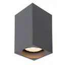 Delto LED ceiling light dim to warm, angular, grey