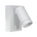 Taylor outdoor wall spotlight sensor, 1-bulb white