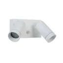 Taylor outdoor wall spotlight sensor, 2-bulb white