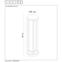 Cadix pillar light made of die-cast aluminium 50cm