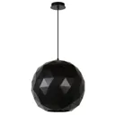 Black pendant lamp Otona made of metal