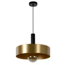 Giada hanging light, black, gold, Ø 30 cm