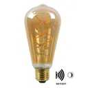 LED bulb E27 ST64 4 W 2,200 K amber with sensor