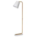 Cona floor lamp with white metal shade