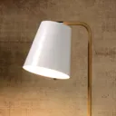 Cona floor lamp with white metal shade