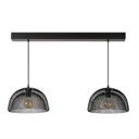 Two-bulb Mesh hanging light in black