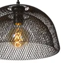 Two-bulb Mesh hanging light in black