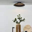 Foskal LED ceiling light, black, Ø 21.5 cm