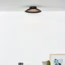 Foskal LED ceiling light, black, Ø 21.5 cm