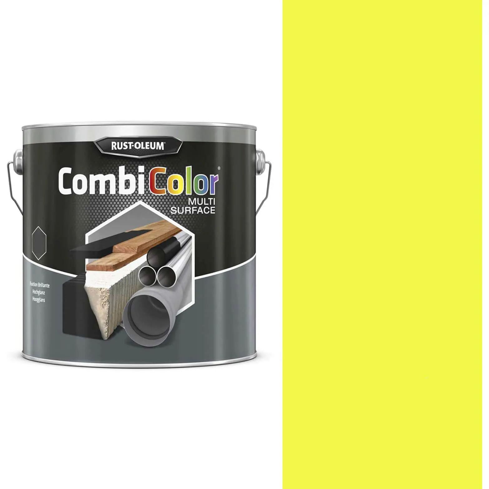 Rust Oleum CombiColor Multi Surface Paint - Light Yellow, 750ml