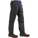 Amblers Safety Rhone Thigh Safety Wader - Black / Red, Size 4
