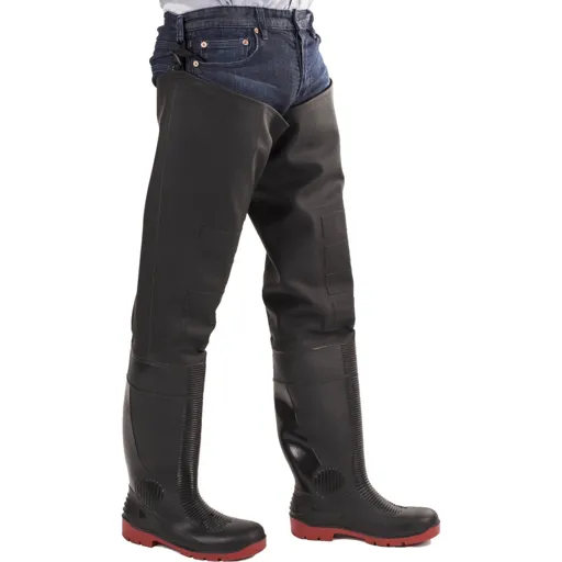 Amblers Safety Rhone Thigh Safety Wader - Black / Red, Size 13
