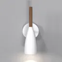 Pure - wall light in white with wood element