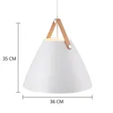 Strap 36 LED pendant lamp with a leather strap
