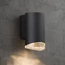 Arn outdoor wall light, one-bulb, black