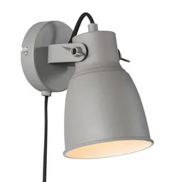 Adrian wall light with cable and plug, black