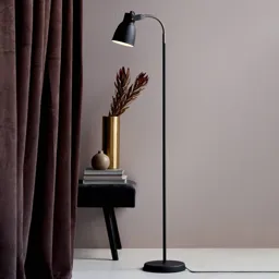 Adrian floor lamp made of metal, black