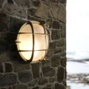 Polperro outdoor wall light, brass