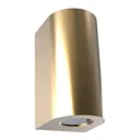 Canto Maxi 2 outdoor wall light, brass