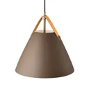 Hanging light Strap with metal shade beige, 27 cm