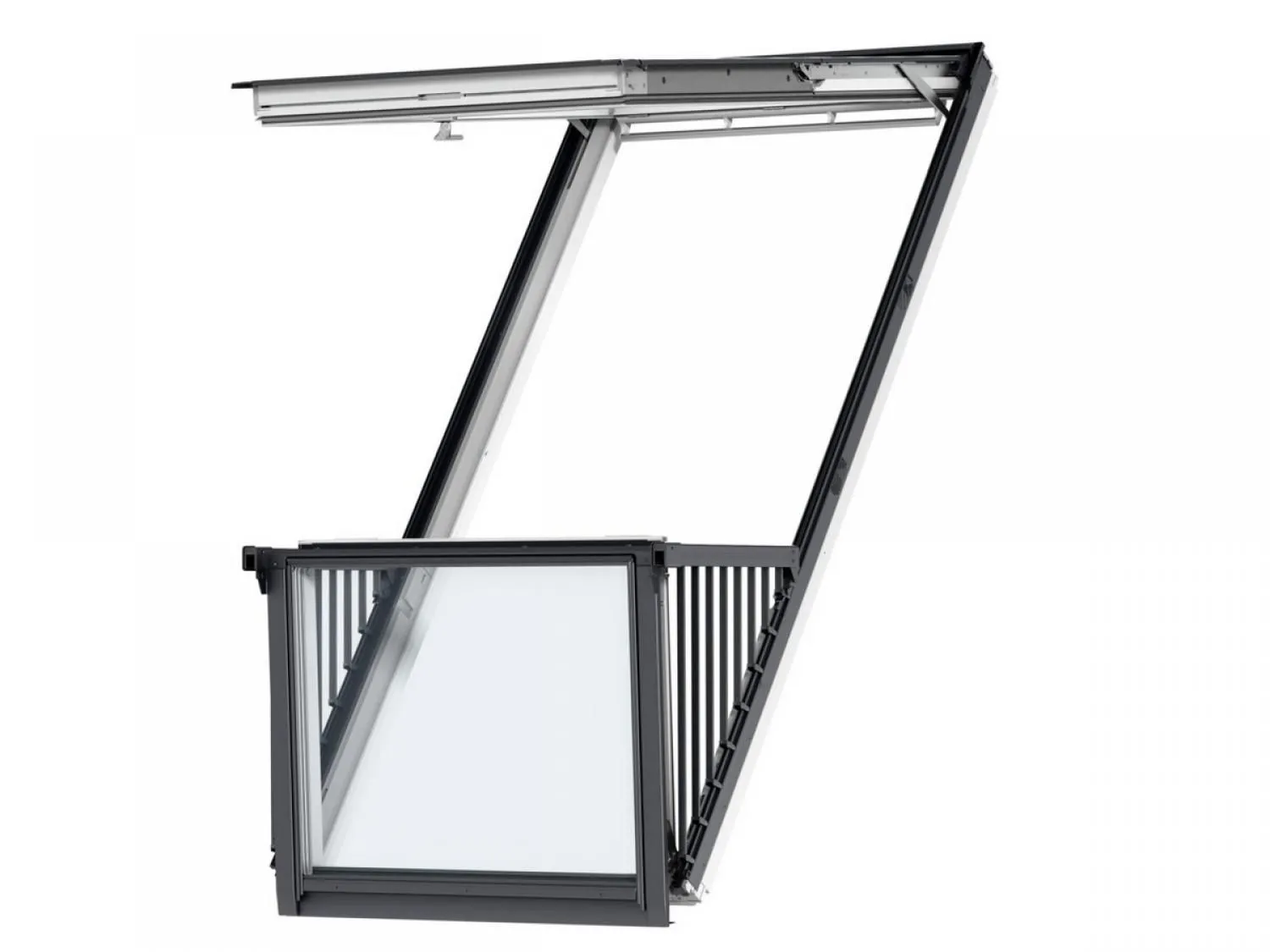 Velux Double CABRIO Balcony Roof Window  1980 x 2520   White Painted   GDL PK19 SK0L222