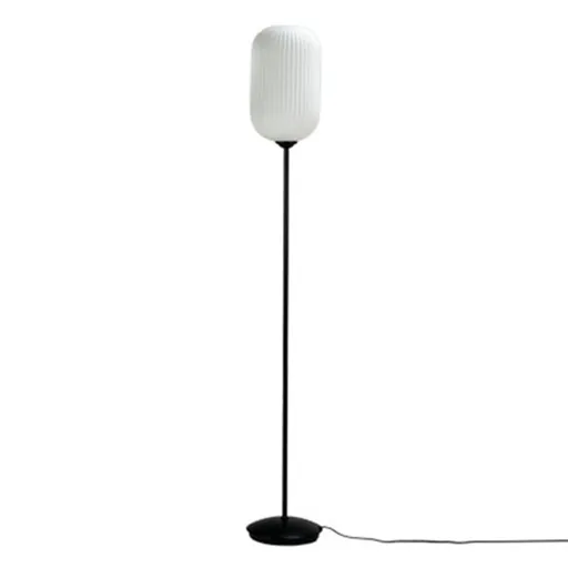 Dyberg Larsen Riflet floor lamp, glass lampshade