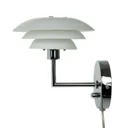 Dyberg Larsen DL20 wall light, glass, chrome