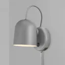 Angle wall light, with toggle switch, white