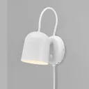 Angle wall light, with toggle switch, white