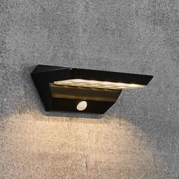 Agena LED solar wall light with motion detector