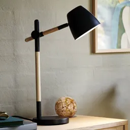 Theo table lamp, made of ash wood